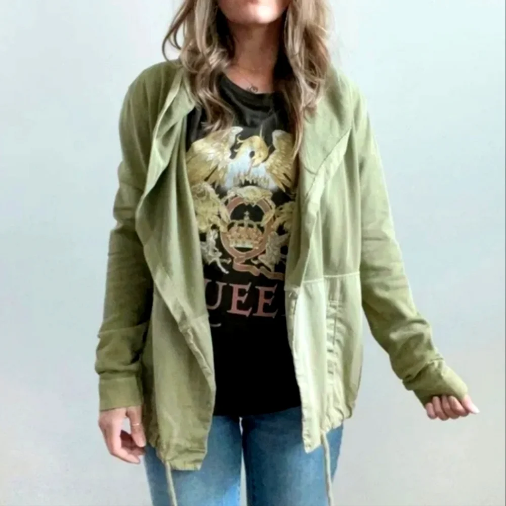 Anthropologie Postmark Green Terrycloth Jacket XS